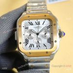 Santos Cartier Complications Auto 42mm Two Tone watches Best Replica